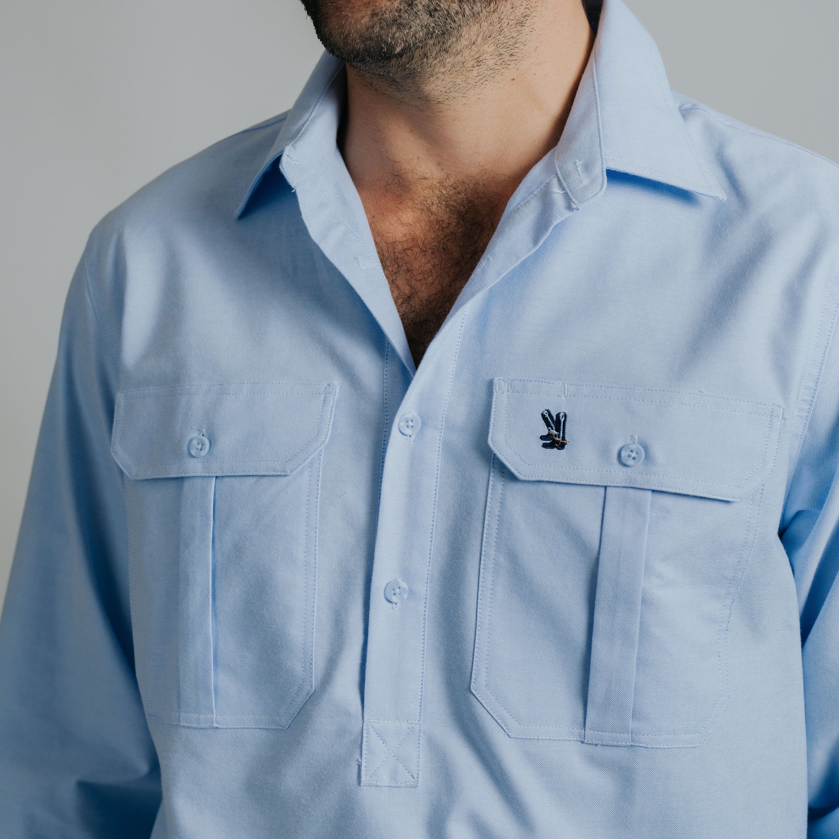 Cleland Oxford Blue Work Shirt