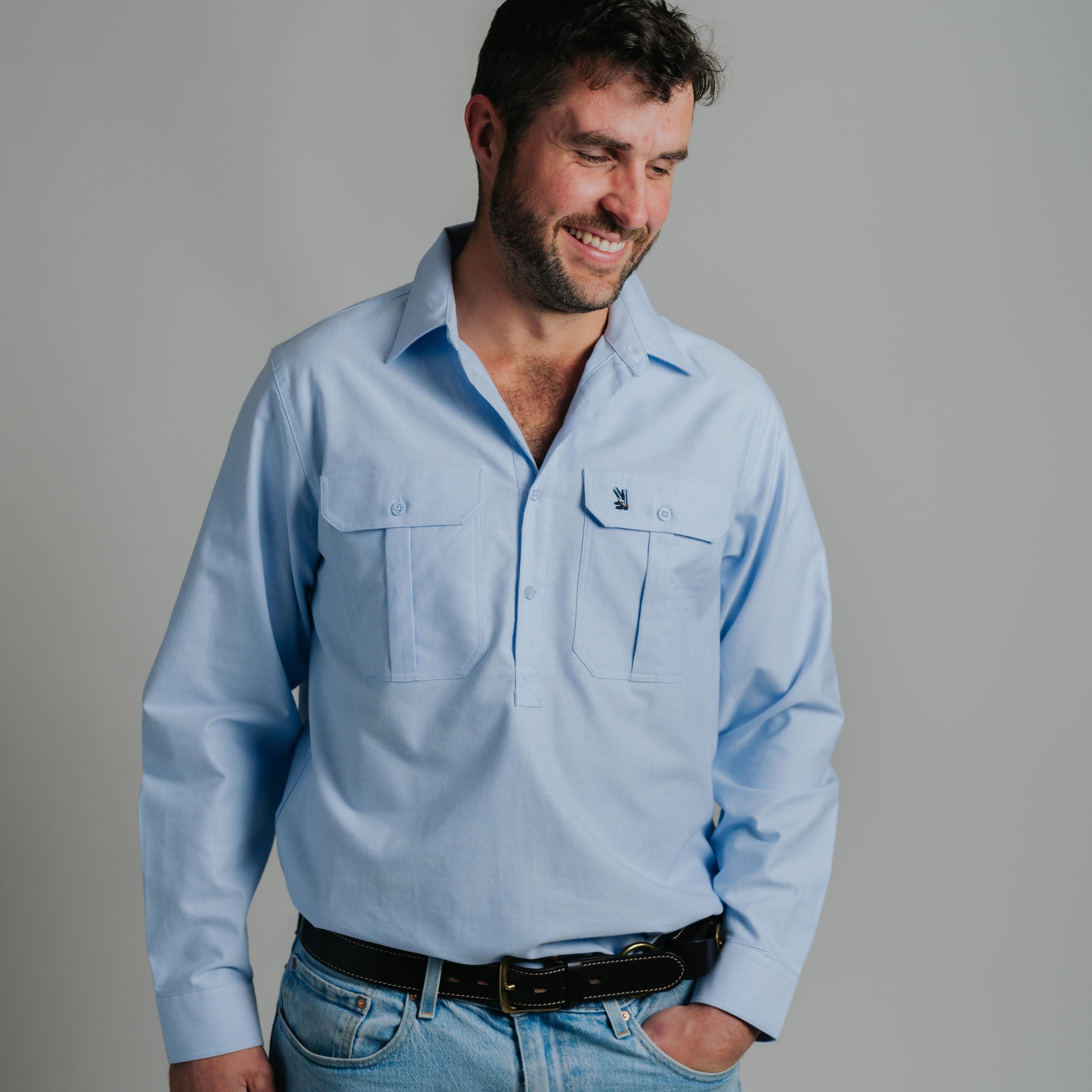Cleland Oxford Blue Work Shirt