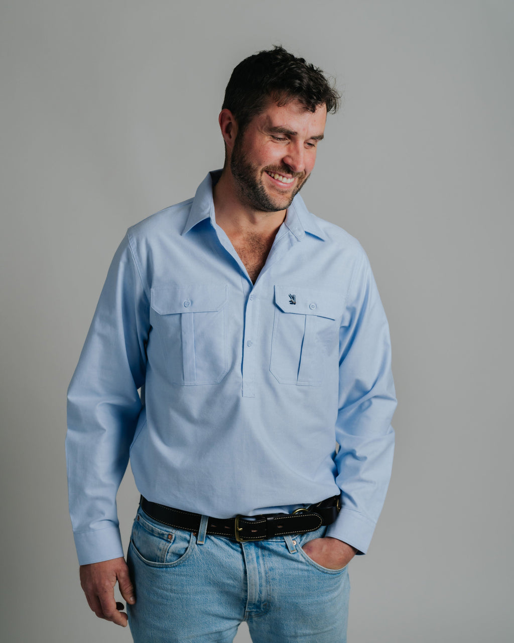 Cleland Oxford Blue Work Shirt