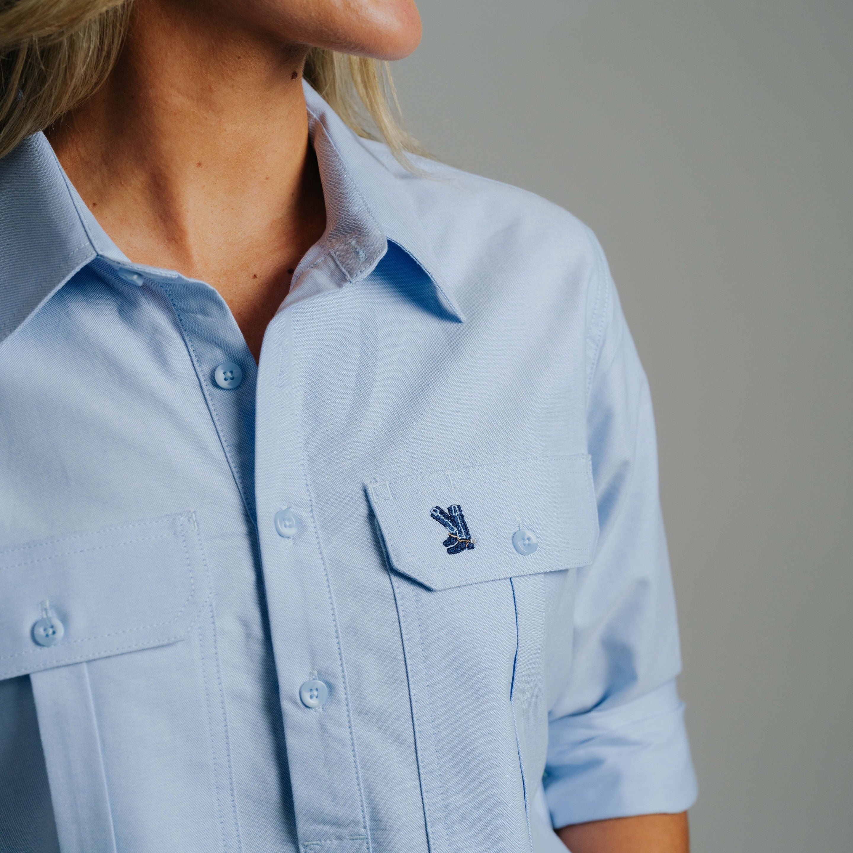 Cleland Oxford Blue Work Shirts