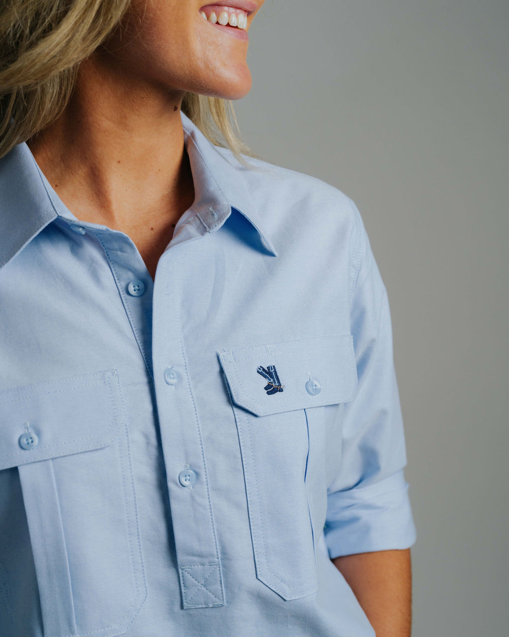 Cleland Oxford Blue Work Shirts