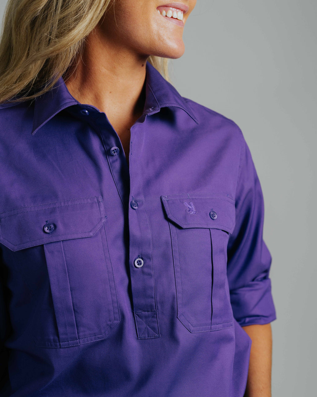 Cleland Purple Work Shirts