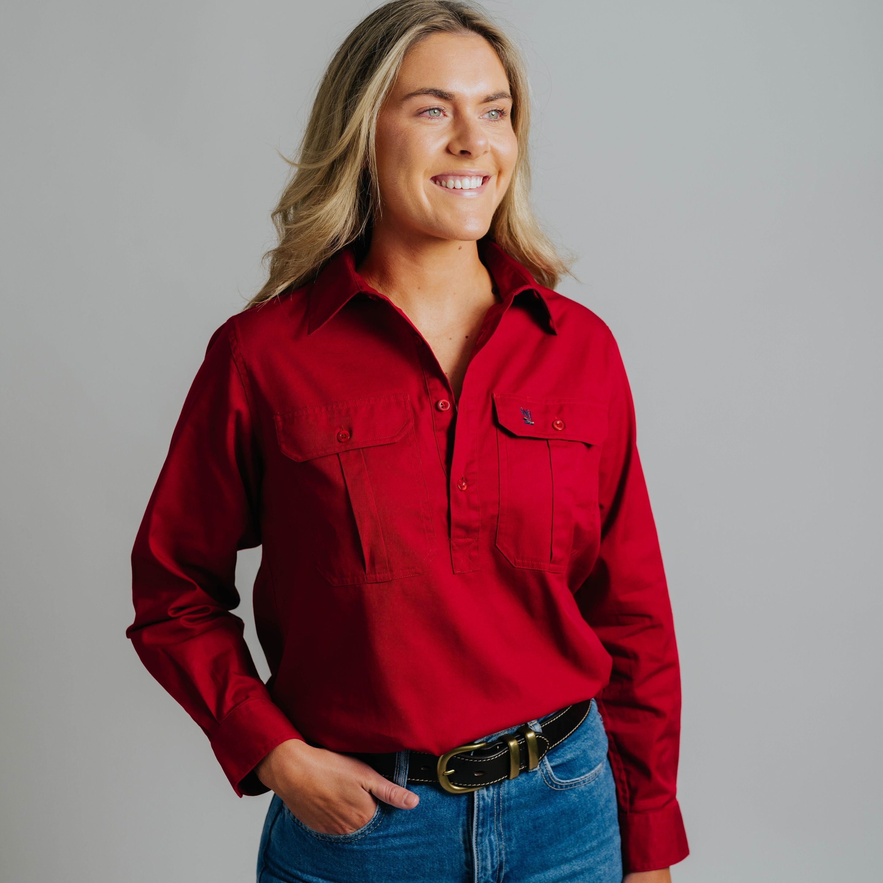 Cleland Red Work Shirt