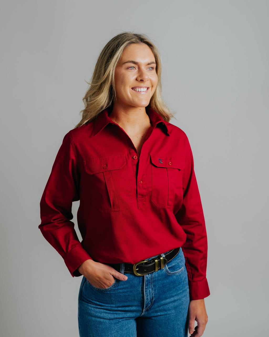 Cleland Red Work Shirt
