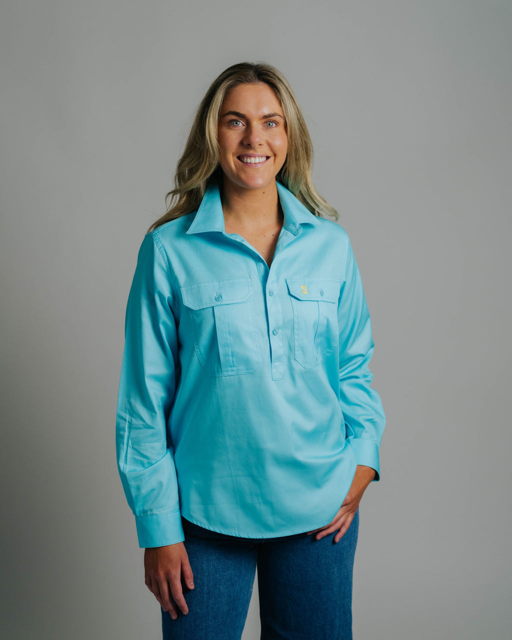 Cleland Turquoise Work Shirt