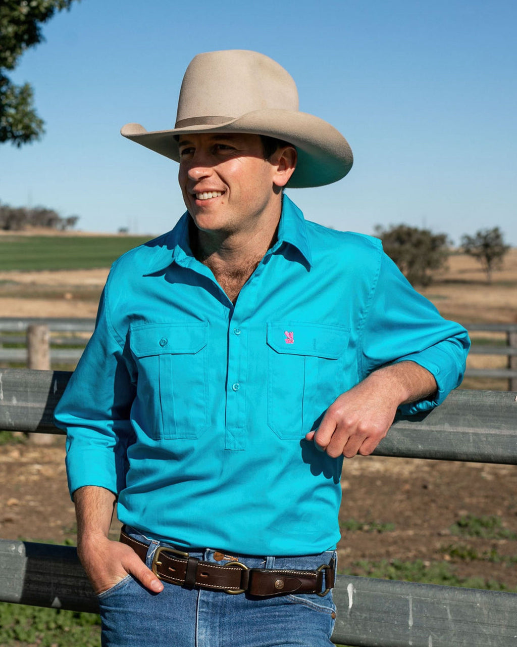 Cleland Work Shirt - Aqua