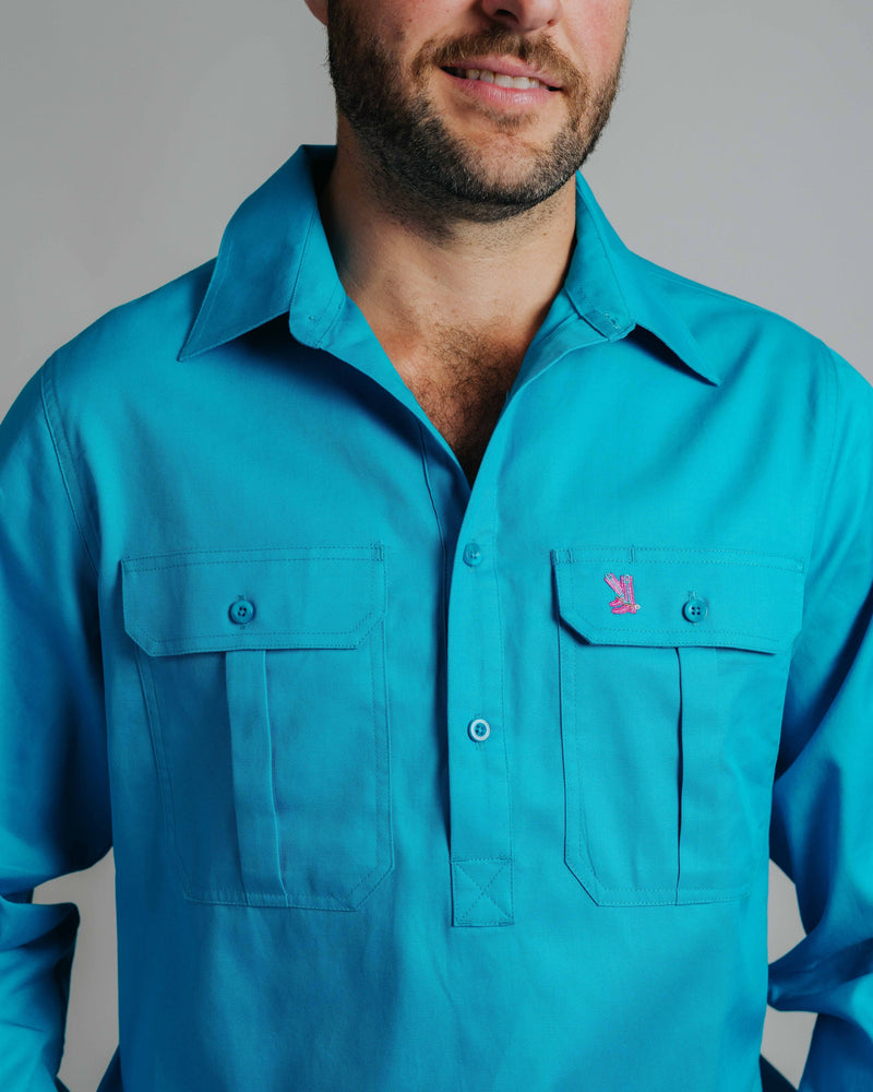Cleland Work Shirt - Aqua