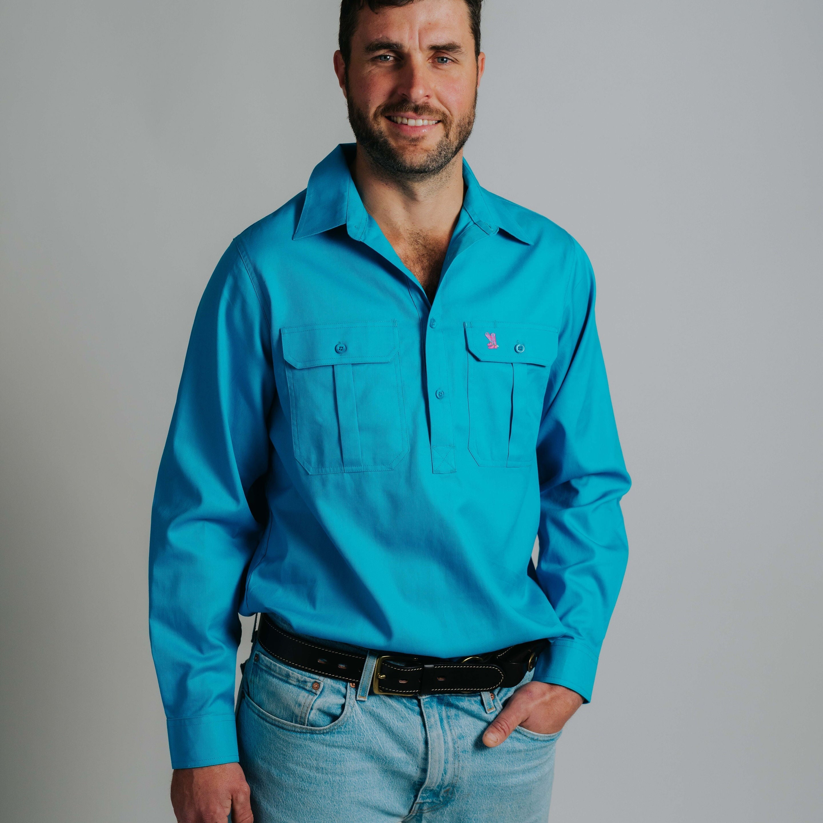 Cleland Work Shirt - Aqua