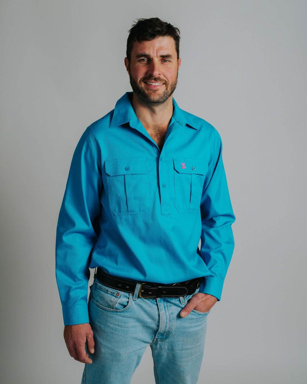 Cleland Work Shirt - Aqua