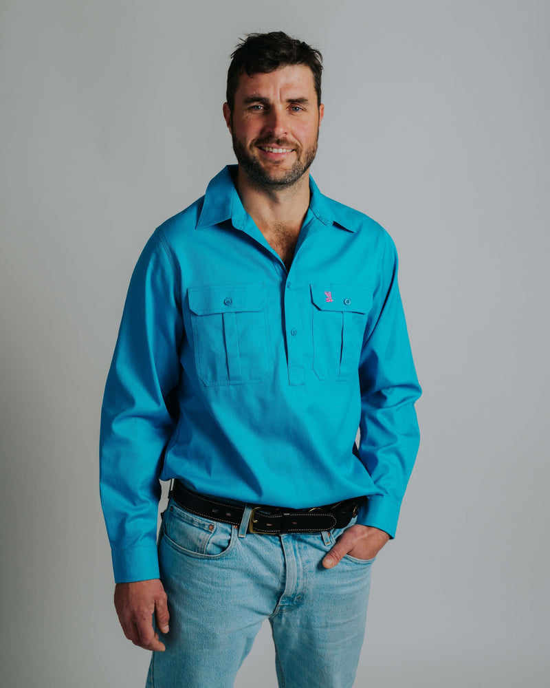 Cleland Work Shirt - Aqua