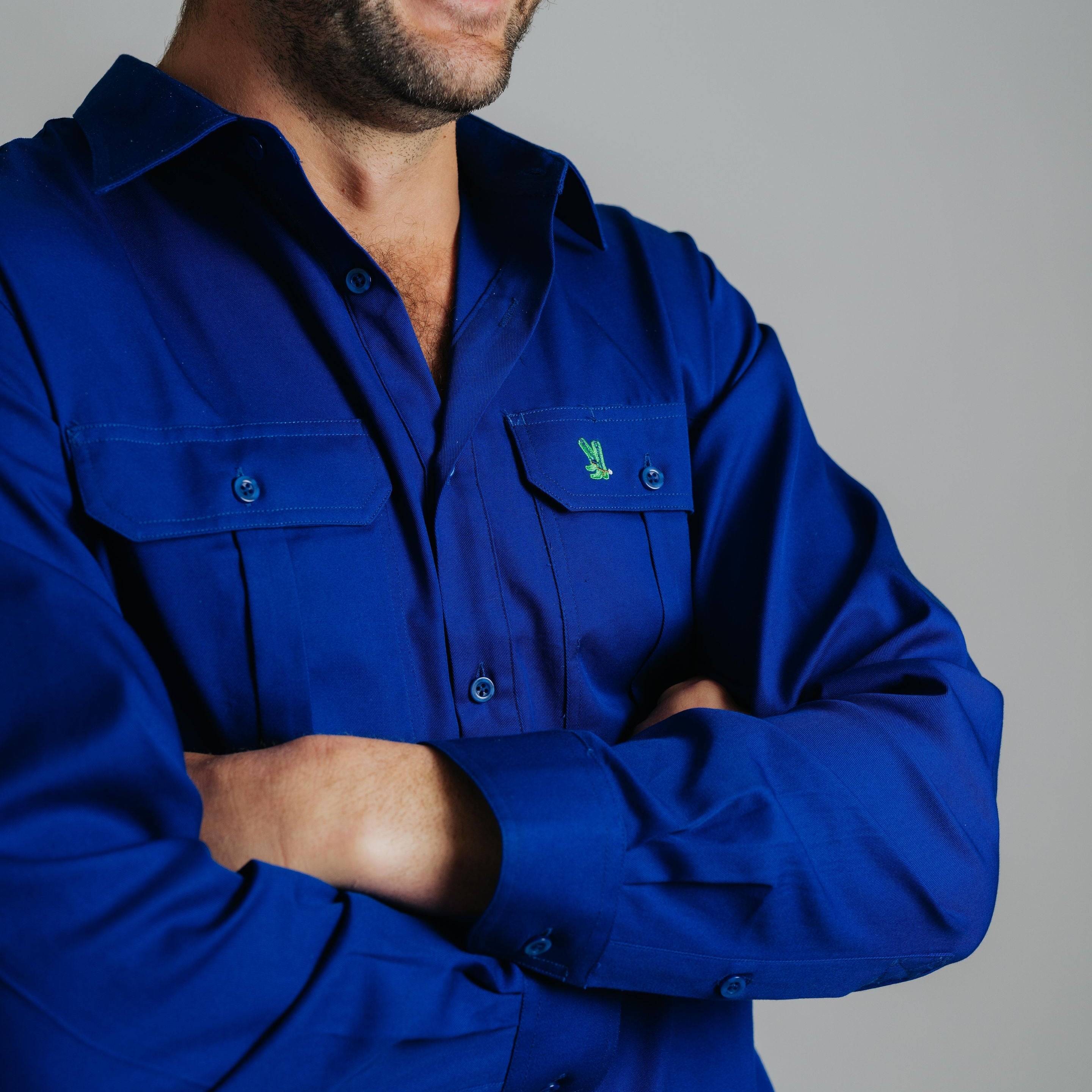 Cleland Work Shirt - Cobalt
