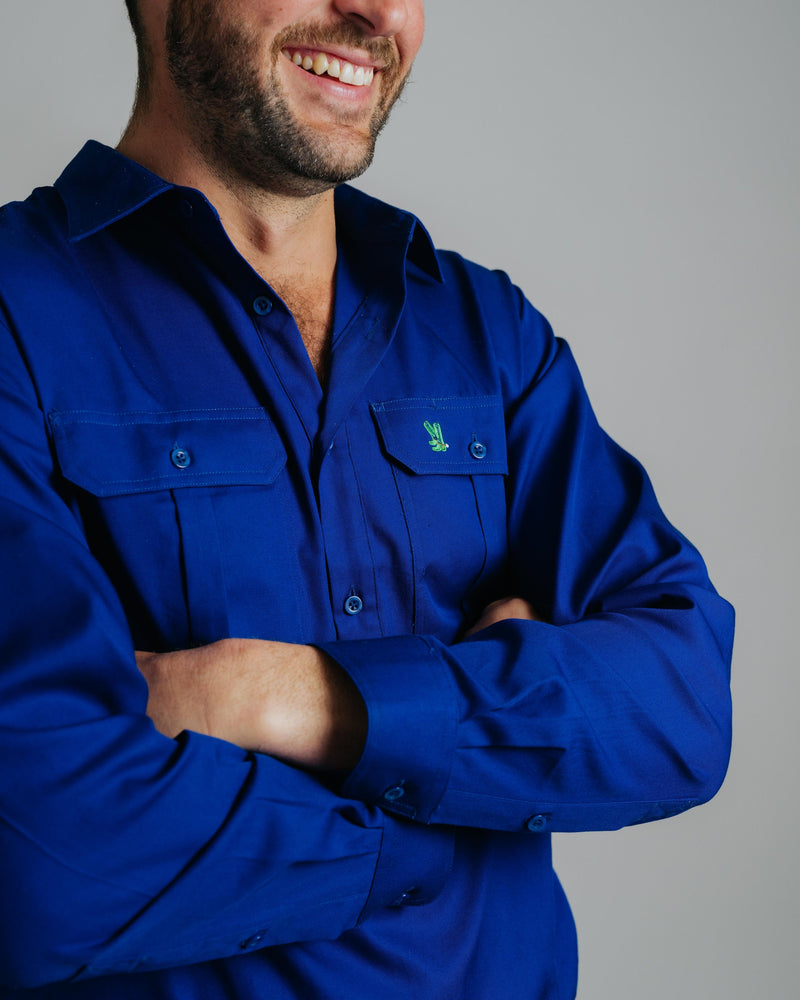 Cleland Work Shirt - Cobalt