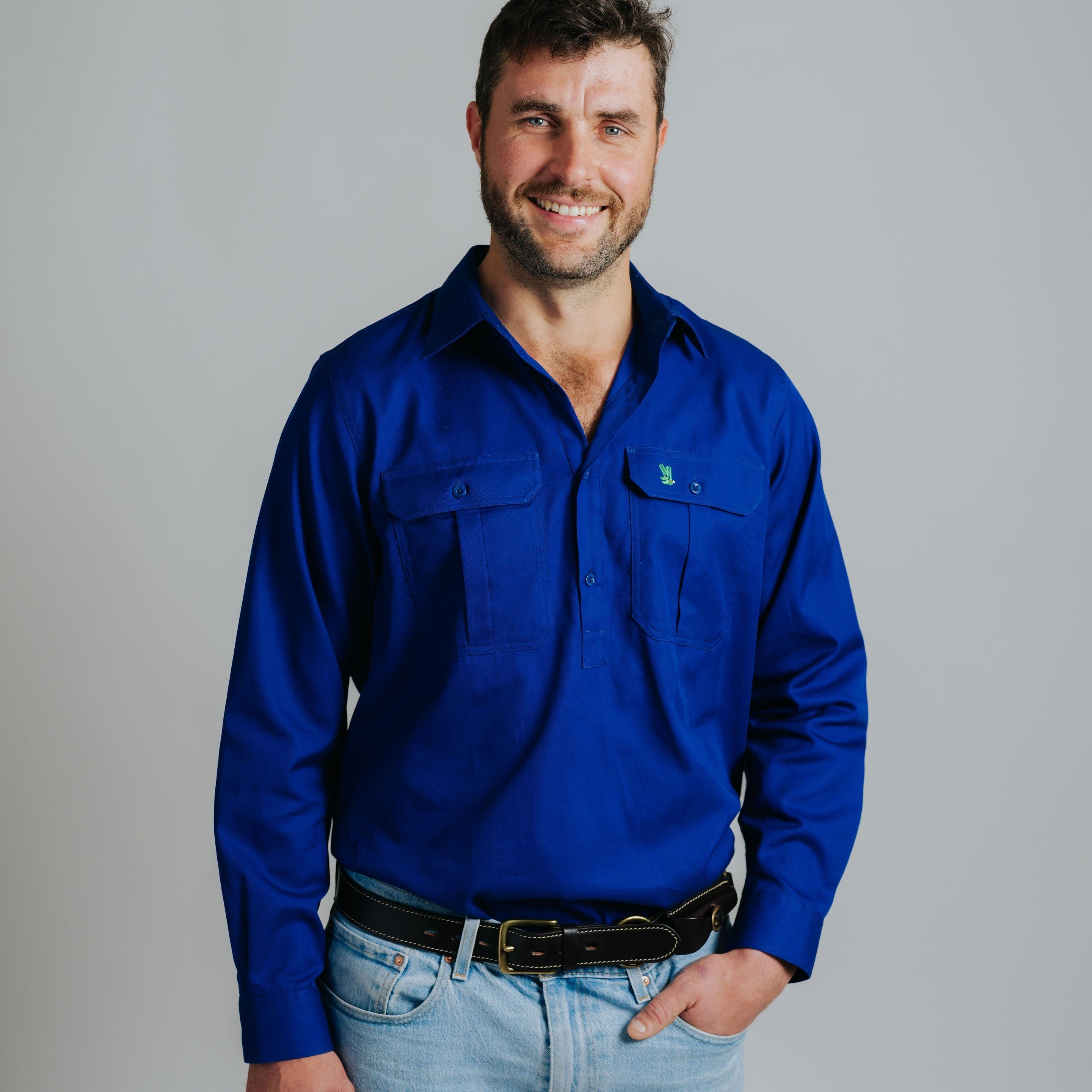 Cleland Work Shirt - Cobalt
