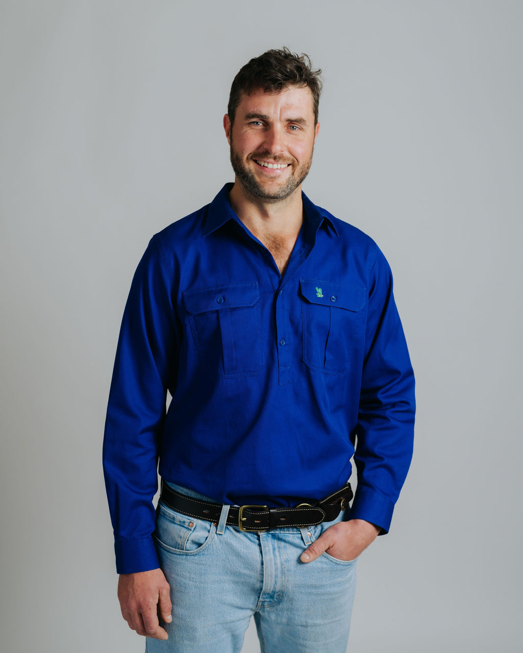 Cleland Work Shirt - Cobalt