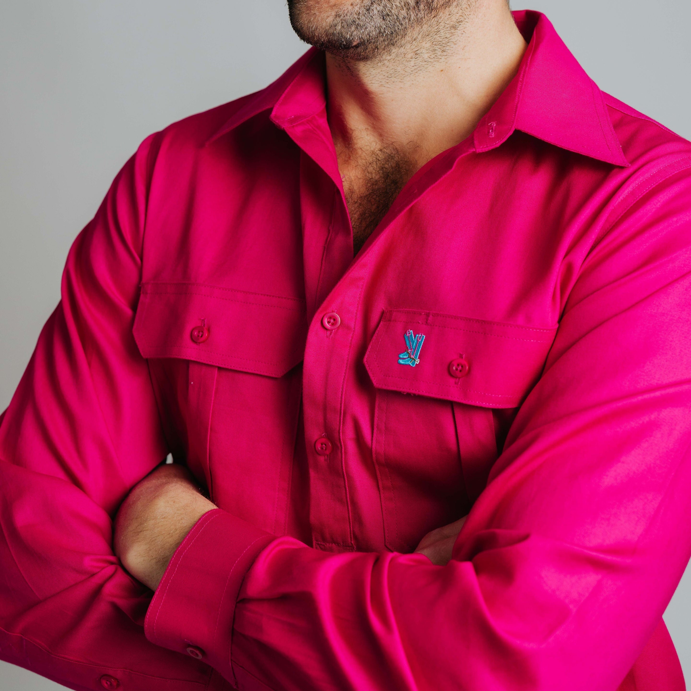 Cleland Work Shirt - Fuchsia