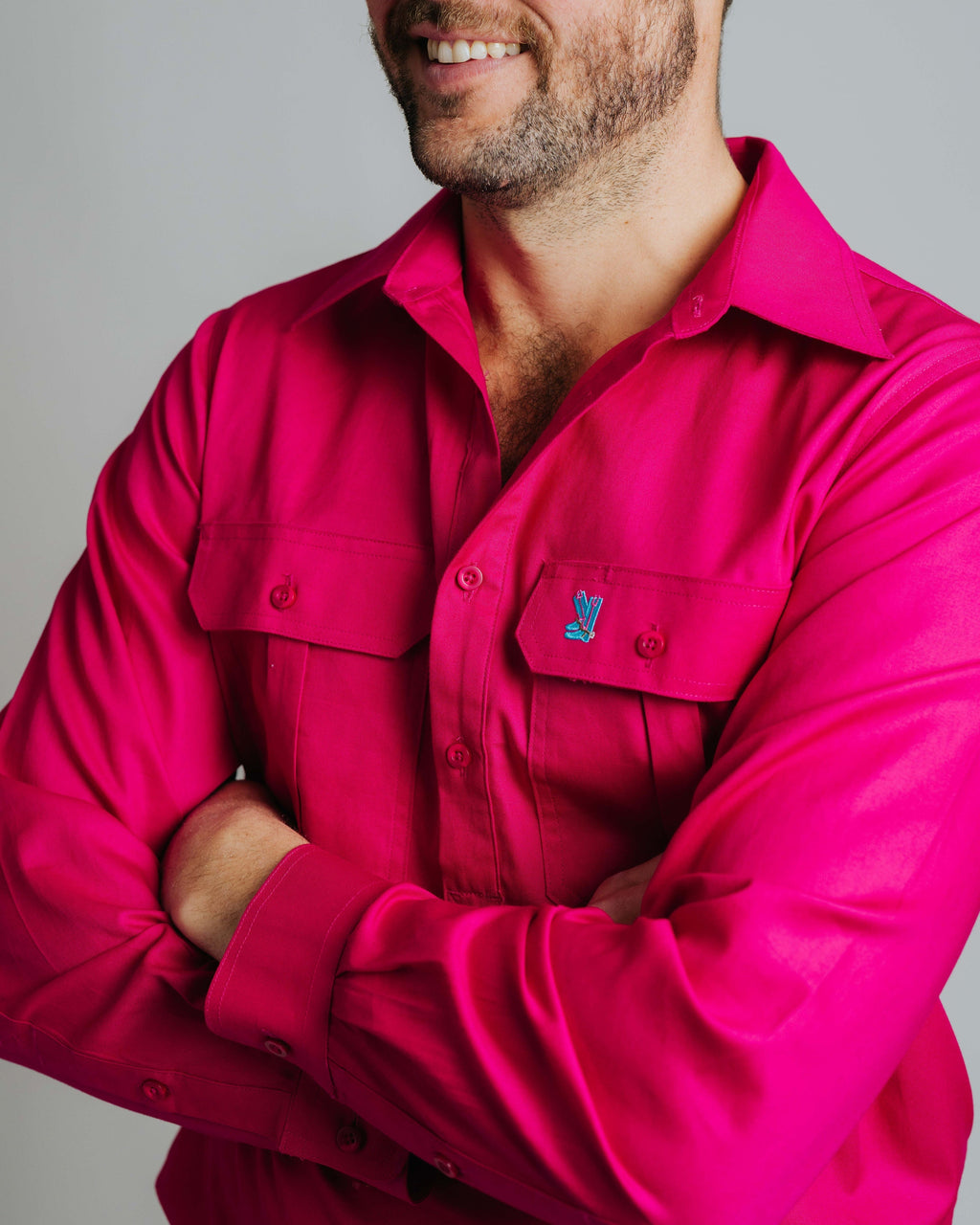 Cleland Work Shirt - Fuchsia