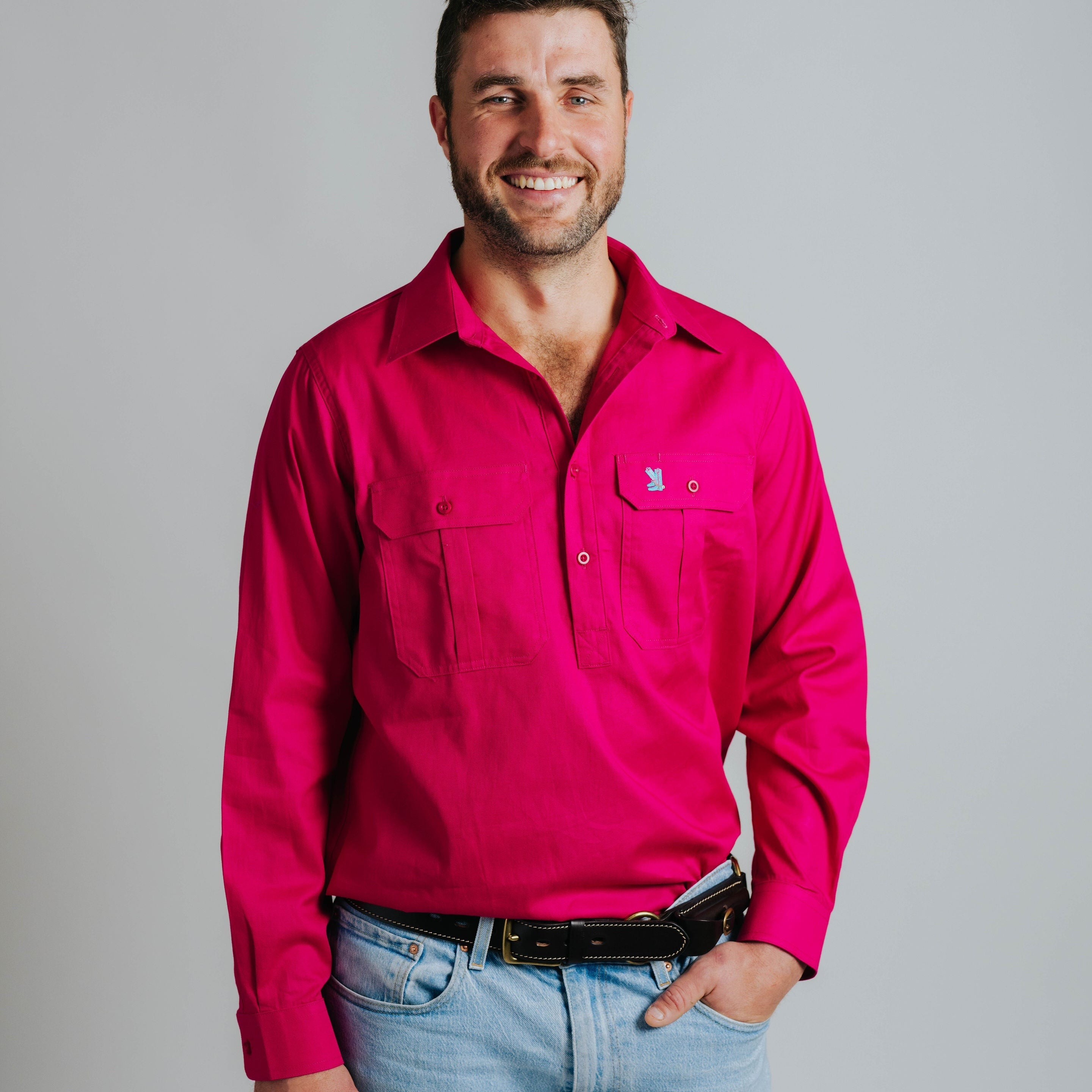 Cleland Work Shirt - Fuchsia