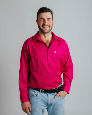 Cleland Work Shirt - Fuchsia