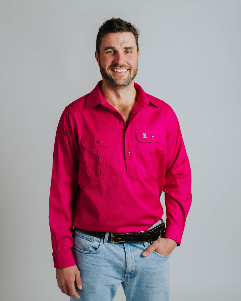 Cleland Work Shirt - Fuchsia