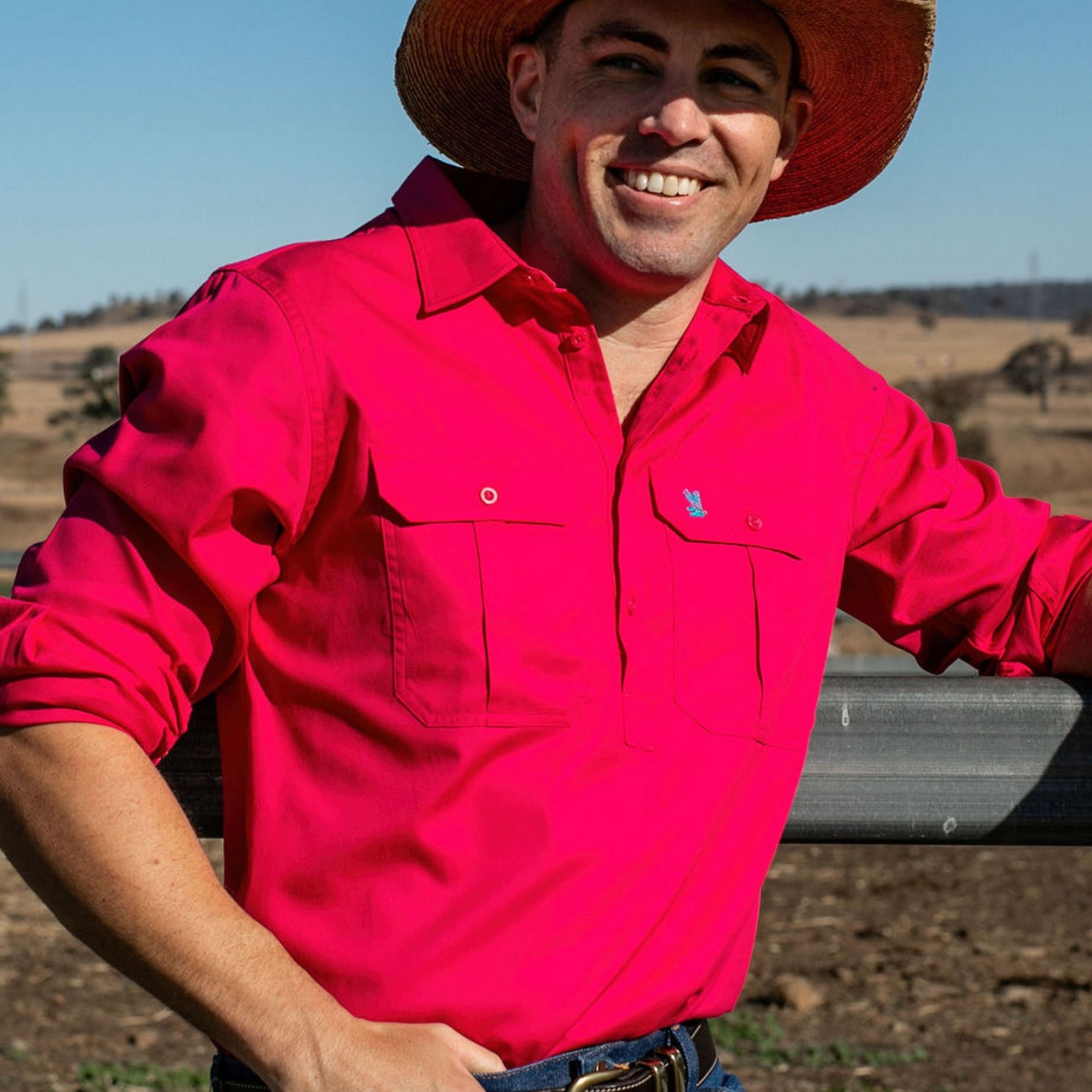 Cleland Work Shirt - Fuchsia