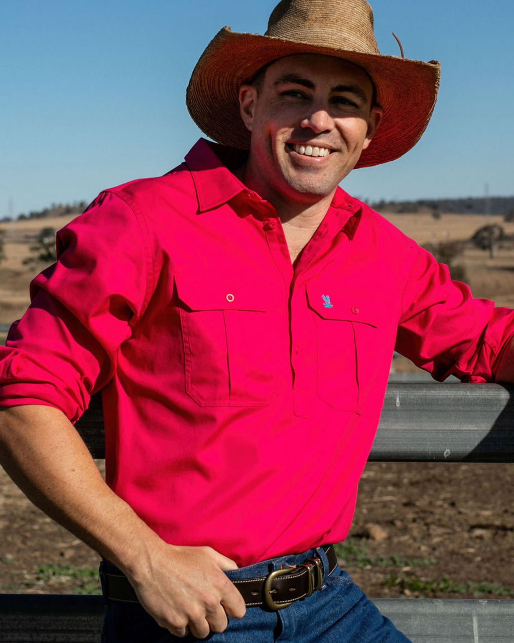 Cleland Work Shirt - Fuchsia