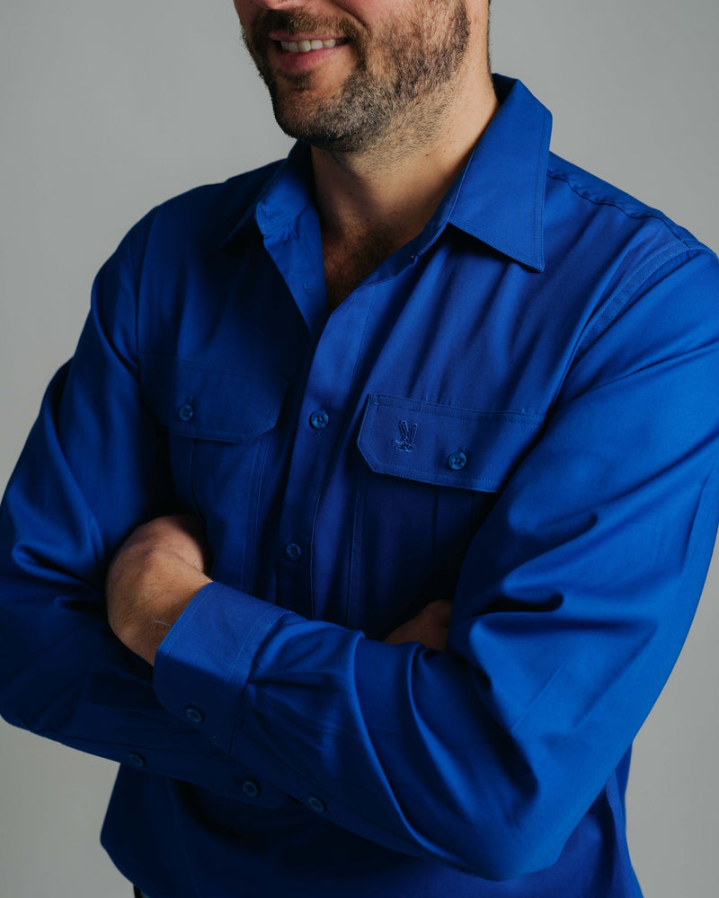 Cleland Work Shirt - Jacaranda