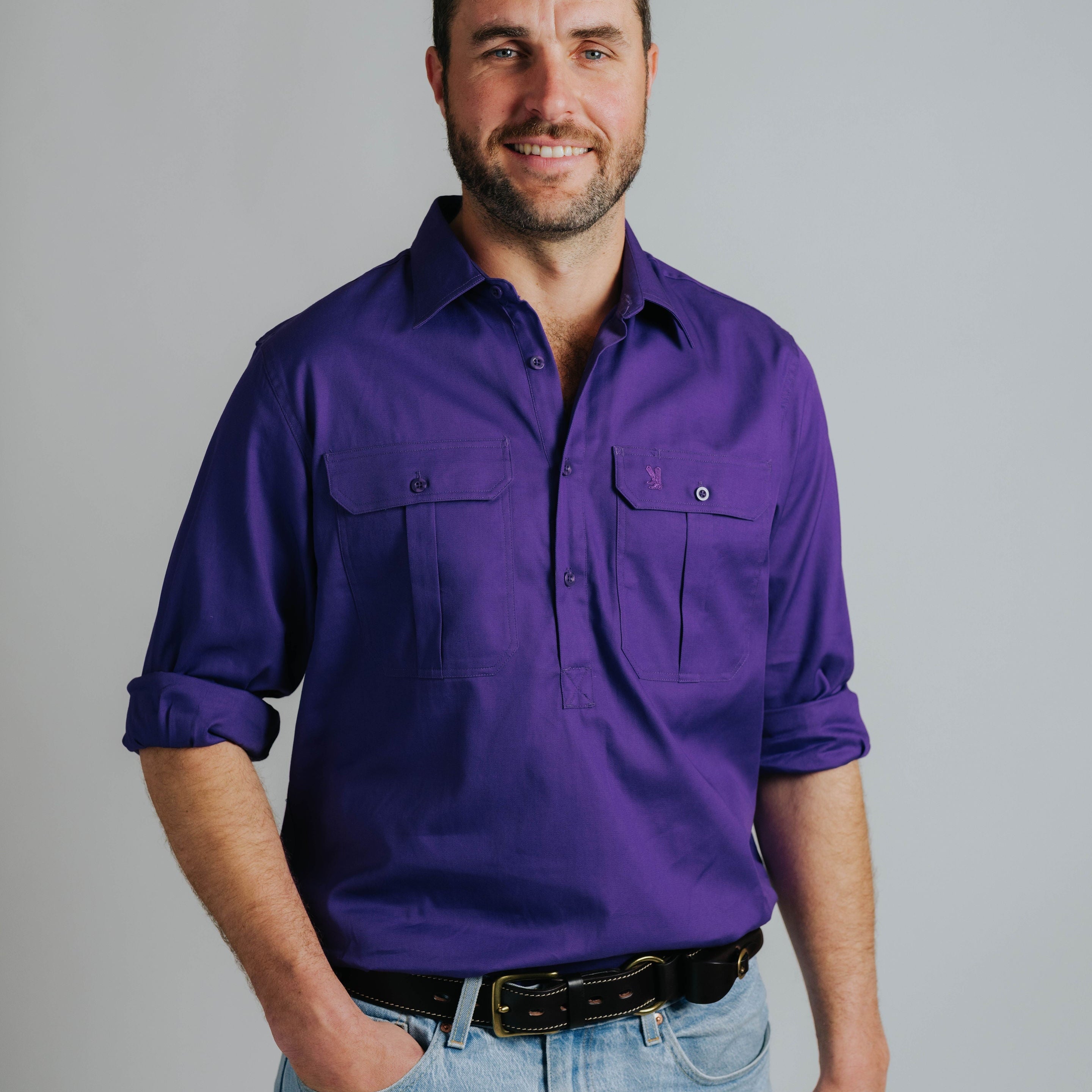 Cleland Work Shirt - Purple