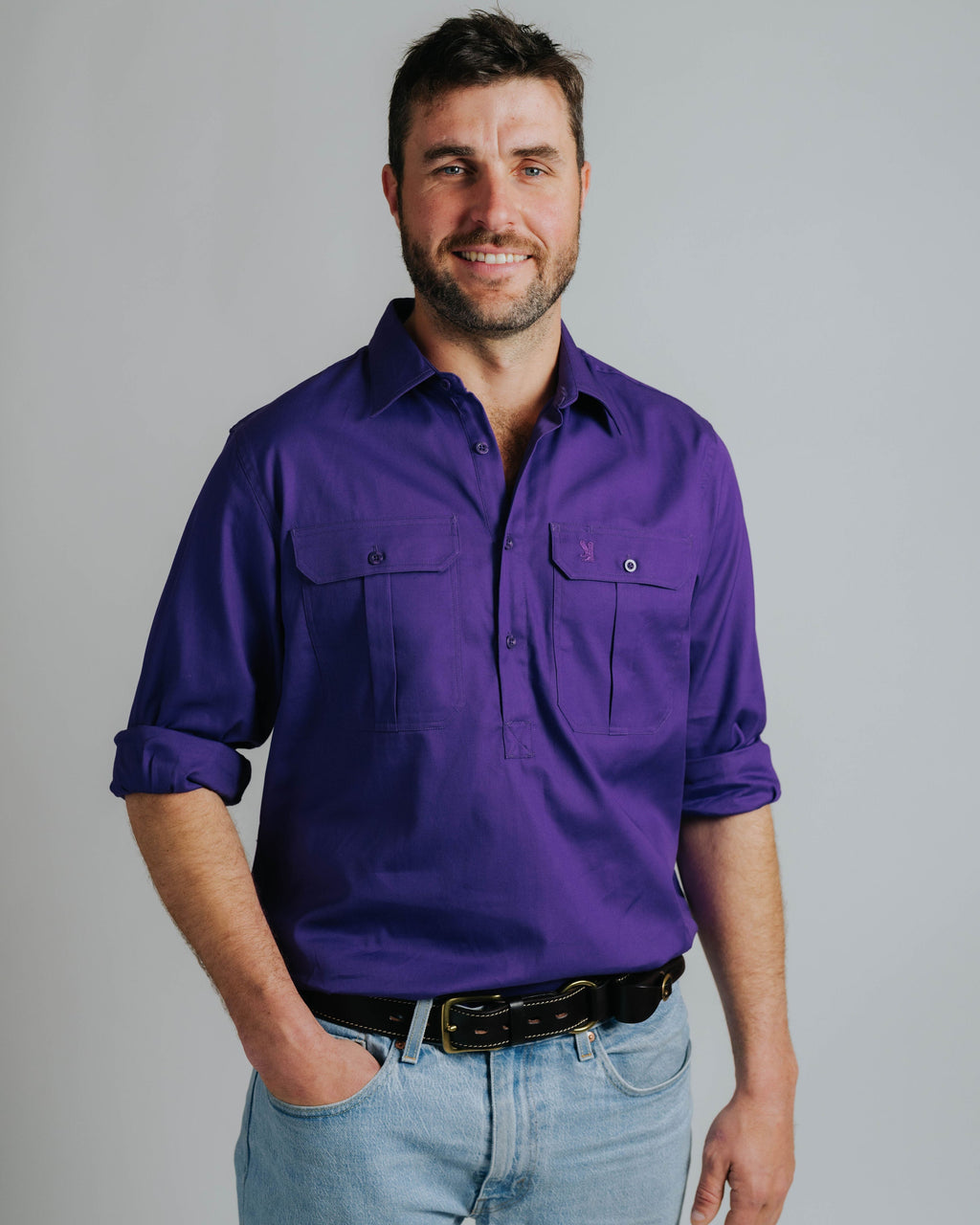 Cleland Work Shirt - Purple