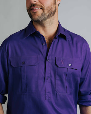 Cleland Work Shirt - Purple