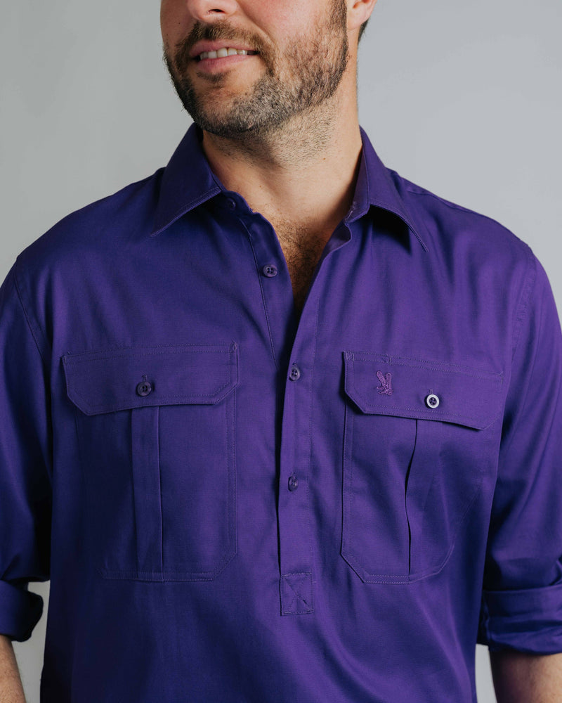 Cleland Work Shirt - Purple