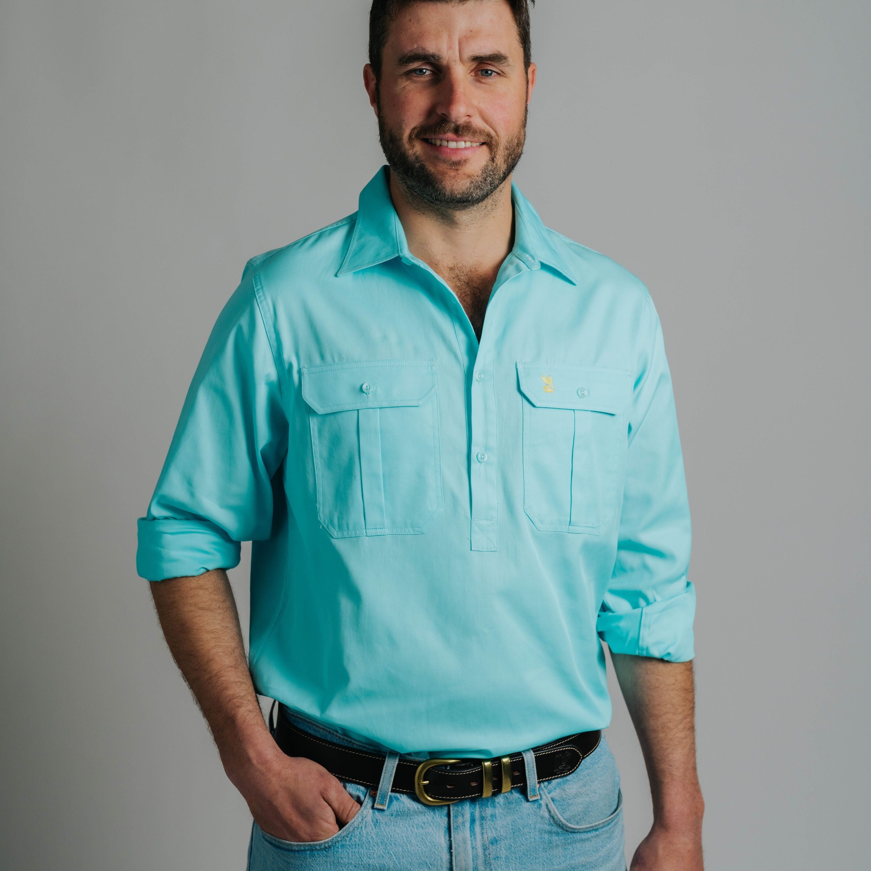 Cleland Work Shirt - Turquoise