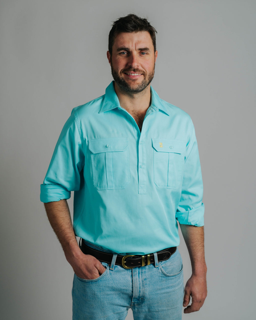 Cleland Work Shirt - Turquoise