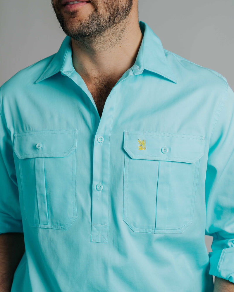 Cleland Work Shirt - Turquoise