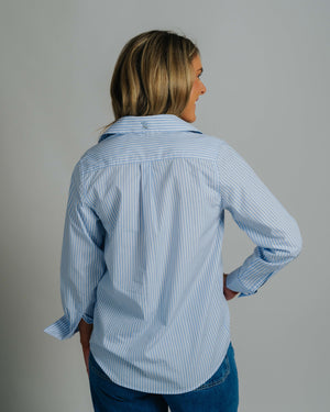 Coco J-Light Blue/White Stripe Relaxed Fit Shirt