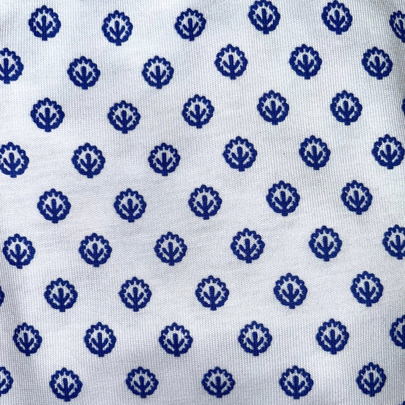 Cotton Pattern Skivvy - Navy