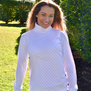 Cotton Pattern Skivvy - Pale Pink