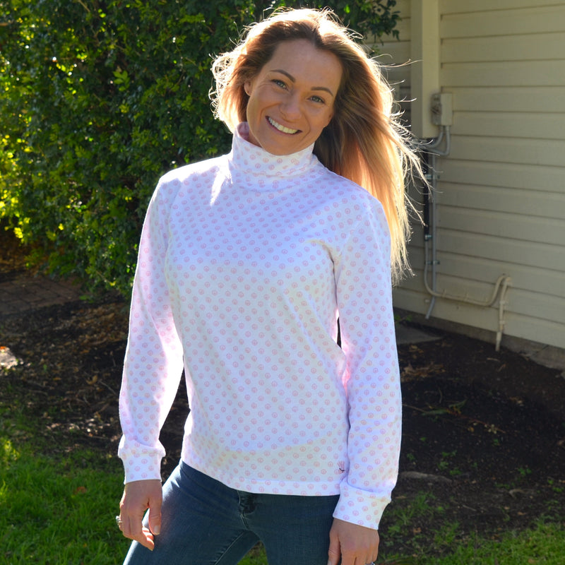 Cotton Pattern Skivvy - Pale Pink