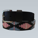 Designer Belt - Aqua/Pink Saddle Leather