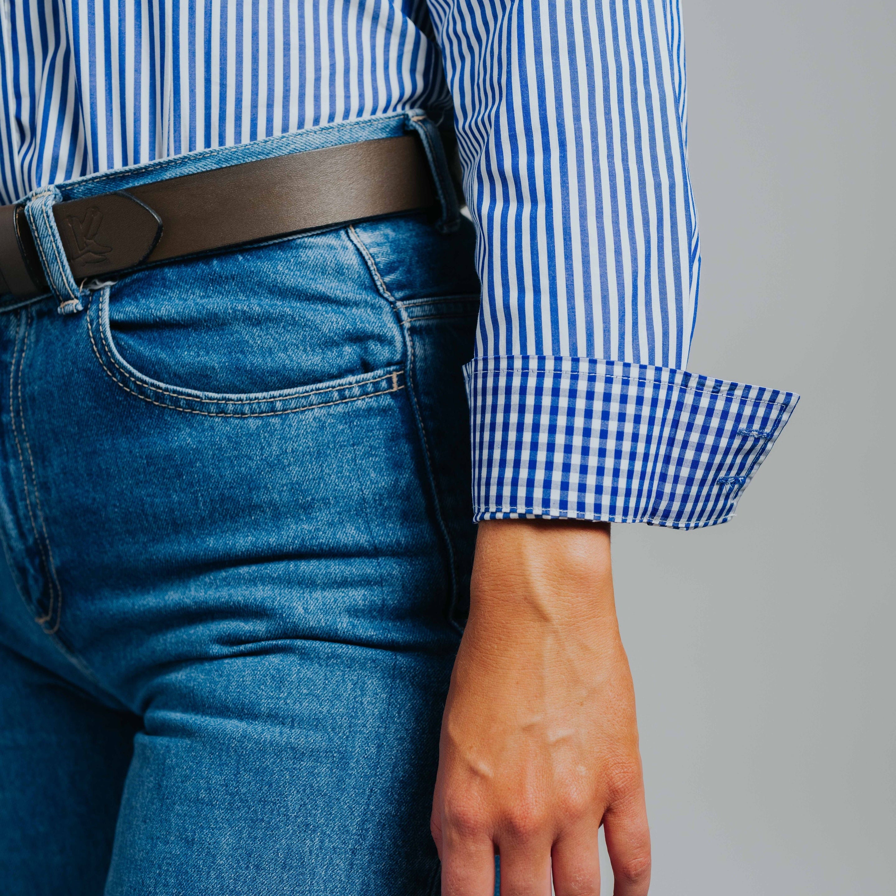 Elly D1-Navy/White Stripe