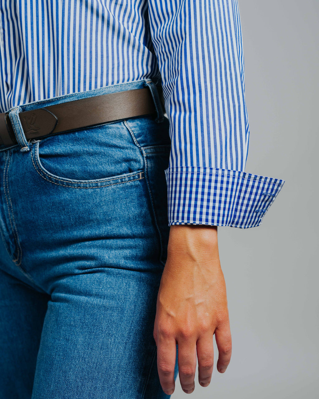 Elly D1-Navy/White Stripe