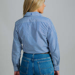 Elly D1-Navy/White Stripe