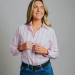Elly M-Pink/White Stripe