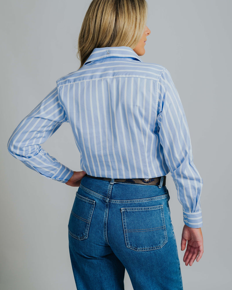 Elly O-Wide Blue Stripe
