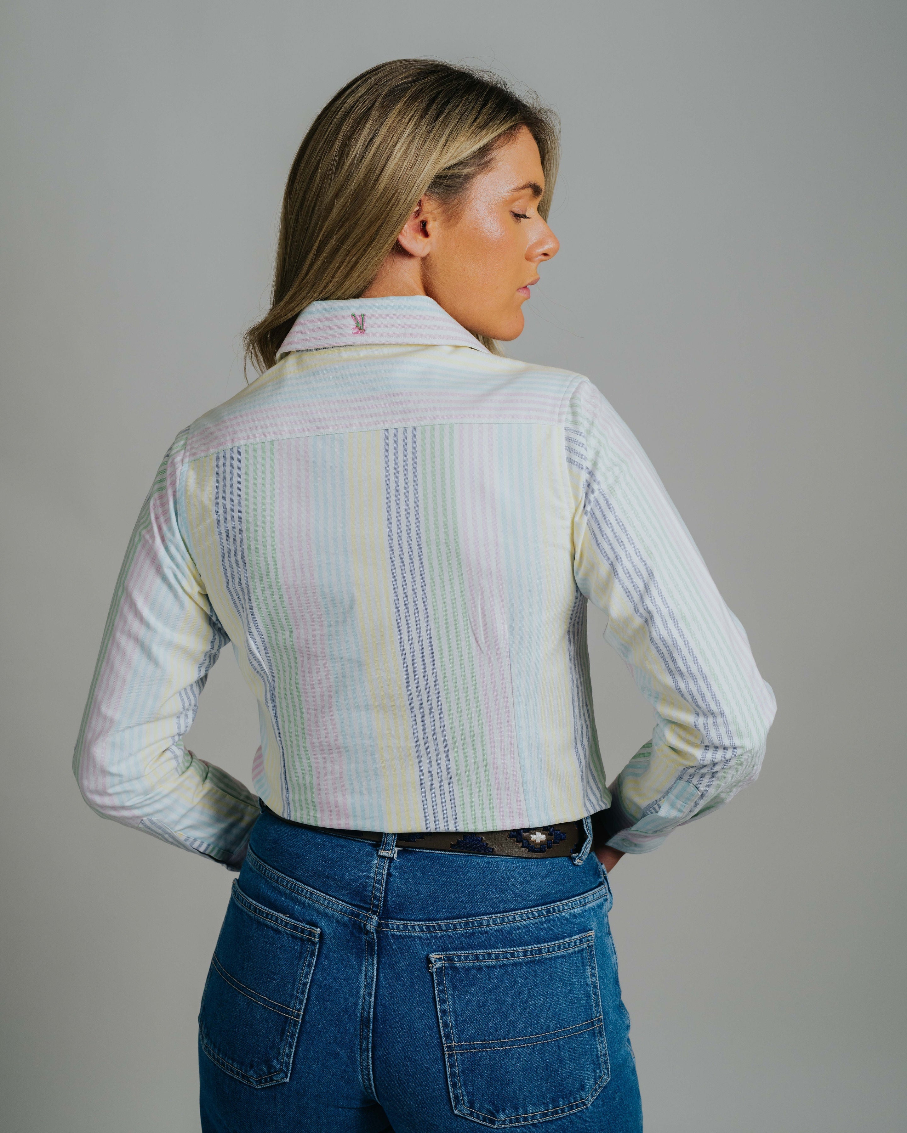 Elly P-Oxford Multi Stripe