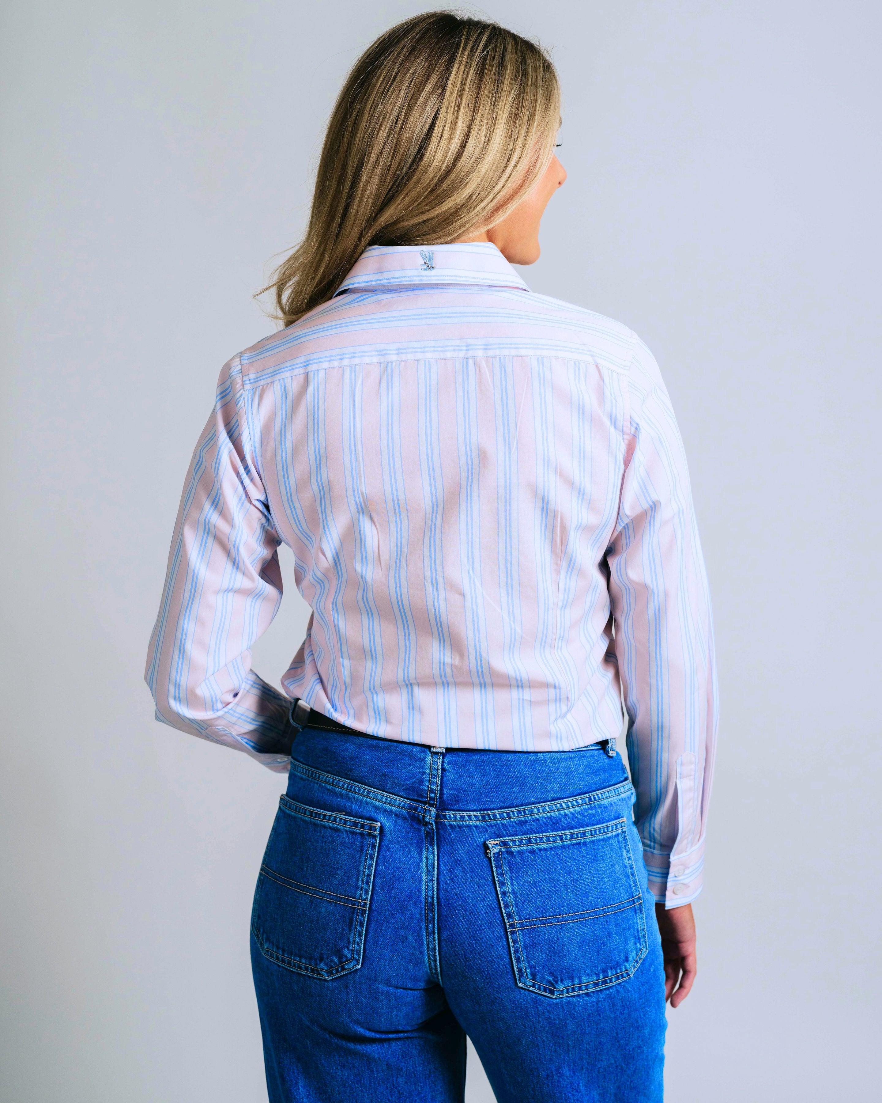 Elly S-Pink / Blue Stripe