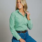 Elly T-Green/White Stripe