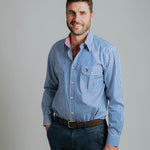 Gournama F-Navy Stripe/Red Check Trim