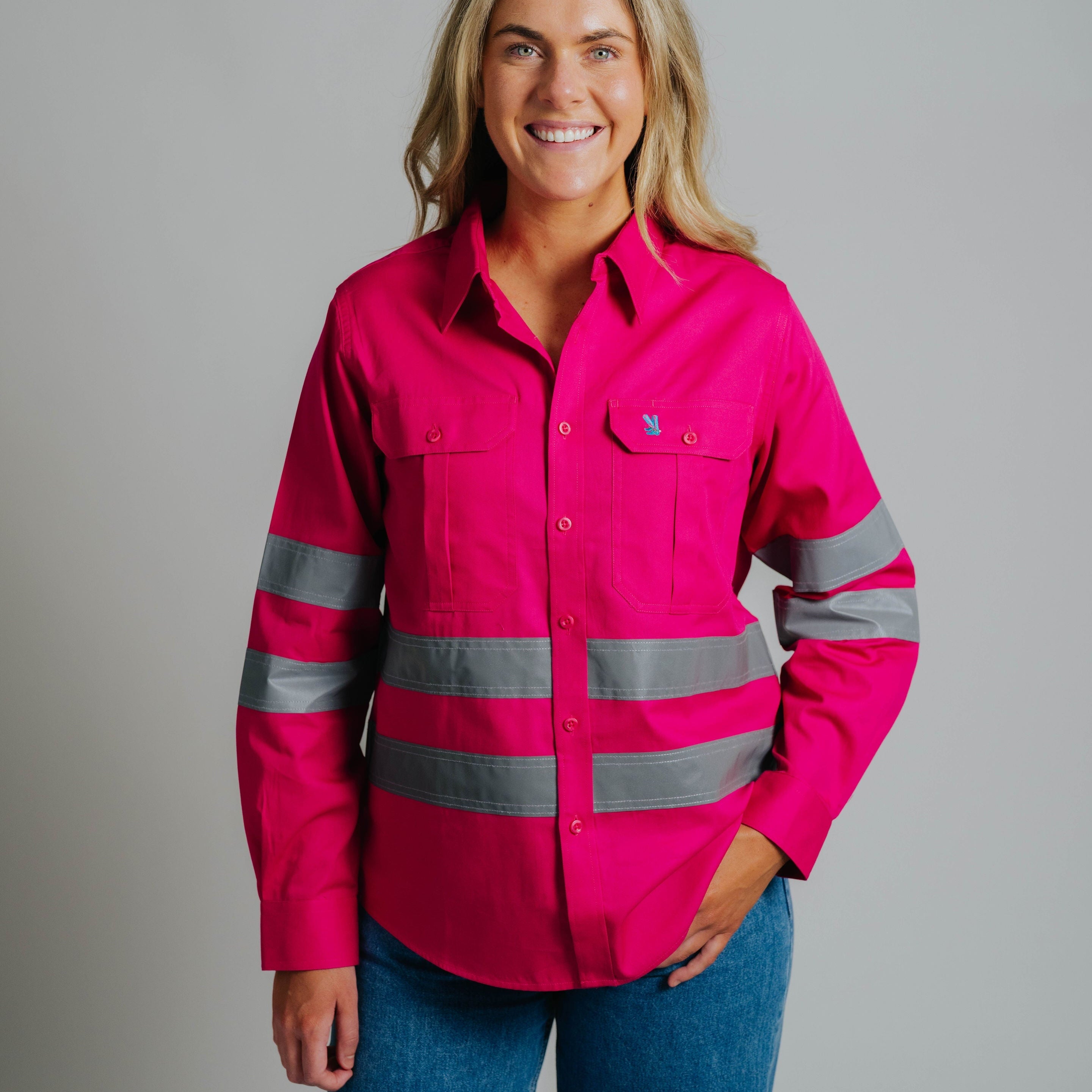 Gournama Fuchsia Hi Vis Work Shirt