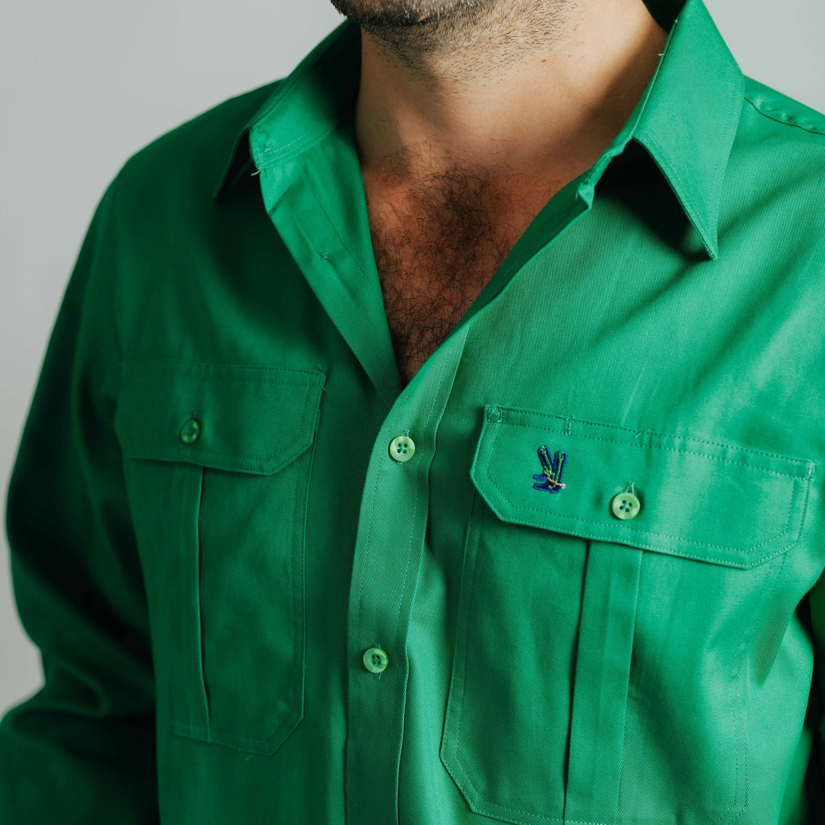 Gournama Green Work Shirt