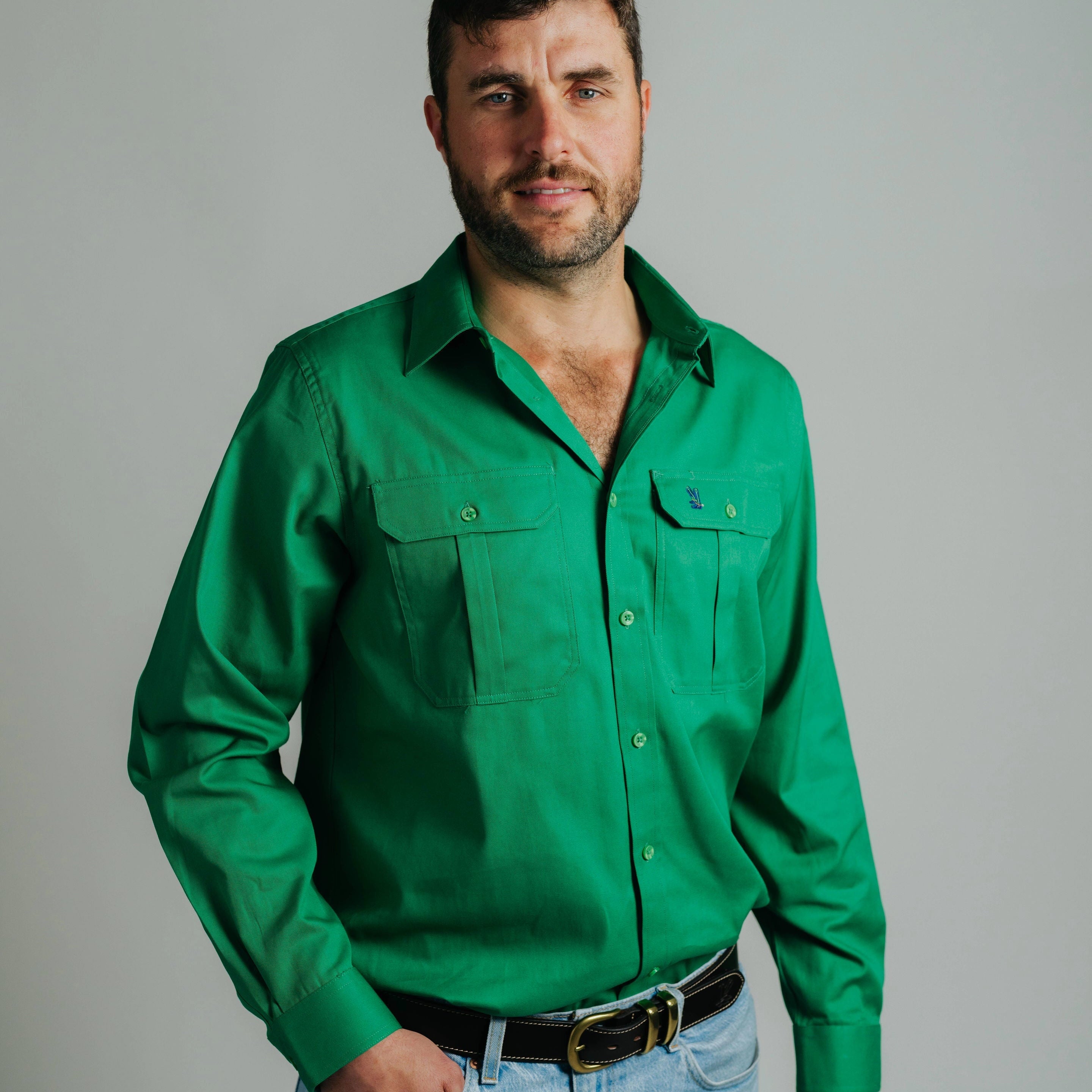 Gournama Green Work Shirt